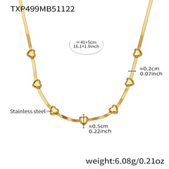 18K Gold-Plated Bow and Heart Necklace or Bracelet
