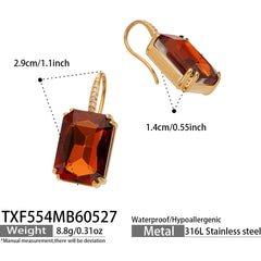 18K Gold-Plated Czech Glass and Cubic Zirconia Jewelry