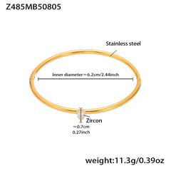 Cubic Zirconia Geometric Bangle Collection