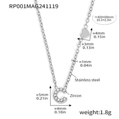 Silver-Tone Initial Necklace, Earrings, Bracelet & Ring