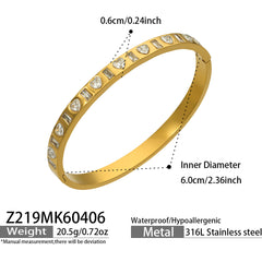 Geometric Cubic Zirconia Bangle Collection