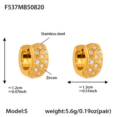 18K Gold-Plated Color Cubic Zirconia Hoop Designs