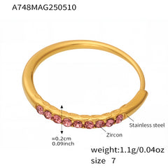 Cubic Zirconia Slim Floral Ring Designs
