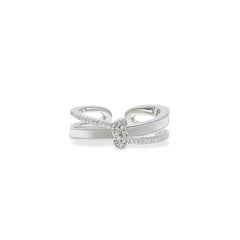 Nadine White Mother-of-Pearl Geometric Adjustable Ring