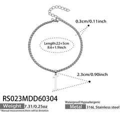 Initial Pendant Anklet