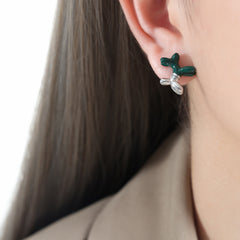 Enamel Balloon-Dog Stud Earrings