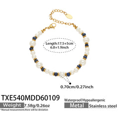 Pearl-Look Bead Charm Necklace or Bracelet