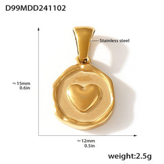 18K Gold-Plated Sculptural Pendant Charm