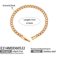 18K Gold-Plated Color Cubic Zirconia Jewelry