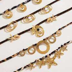 Gold-Tone Sculptural Pendant Necklace