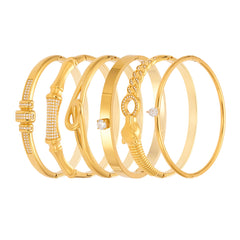 Cubic Zirconia Geometric Bangle Collection
