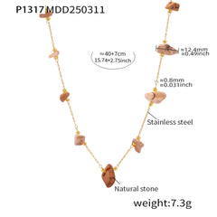 Natural Stone Accent Necklace