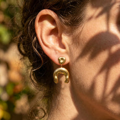 18K Gold-Plated Horseshoe Earrings