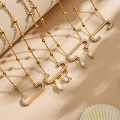 18K Gold-Plated Freshwater Pearl Tassel Necklace