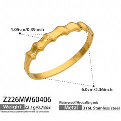 Sculptural Geometric Bangle Bracelet