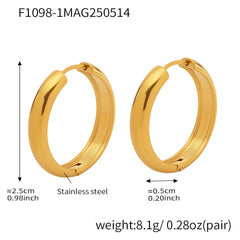 Polished Round Hoop Earring Collection