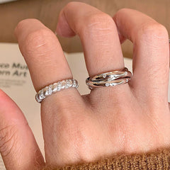 Daphne Dainty Pavé Adjustable Ring