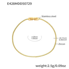 18K Gold-Plated Colored Cubic Zirconia Tennis Bracelet