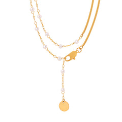 Gold-Tone Layered Pendant Y Necklace