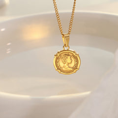 Portrait Medallion Pendant Necklace