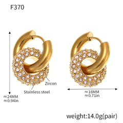 Sparkling Double-Circle Hoop Earring Designs