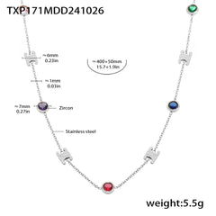 Multicolor Cubic Zirconia Necklace or Bracelet