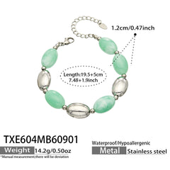 Color Resin Oval Chain Jewelry