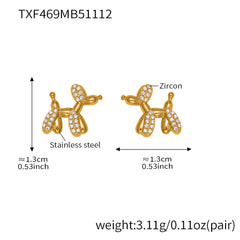 Balloon Dog Cubic Zirconia Jewelry