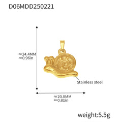 Gold-Tone Ocean & Symbol Stainless Steel Pendants