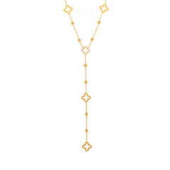 Clover Charm Y-Shaped Necklace