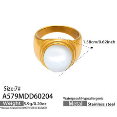 Checker Enamel and Shell Ring Designs