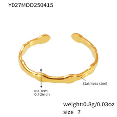 Gold-Tone Sculptural Open Ring