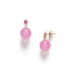 Nadine Rose Quartz-Inspired Stud Earrings