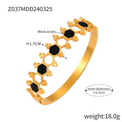 Acrylic Hexagon Openwork Bangle