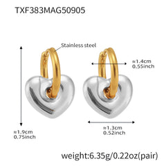 18K Gold-Plated Heart Necklace & Earrings