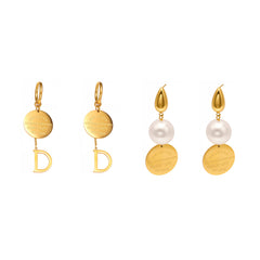 Geometric Disc and Bead Drop Earring Designs