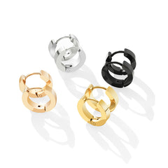 18K Gold-Plated Sculptural Double Loop Earrings