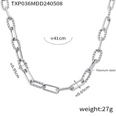 Twisted Paperclip-Link Necklace & Bracelet