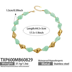 Color Resin Sculptural Link Necklace and Bracelet