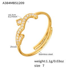 18K Gold-Plated Cubic Zirconia Open Ring Collection