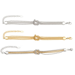 18K Gold-Plated Knotted Chain Bracelet