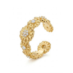 Nadine Vintage-Inspired Pavé Adjustable Ring
