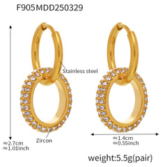 Sparkling Double-Circle Hoop Earring Designs