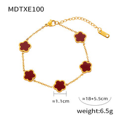 Color Four-Petal Flower Jewelry
