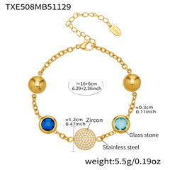 Round Stone Accent Bracelet or Earrings