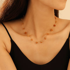 Natural Stone or Pearl-Look Chain Necklace or Bracelet