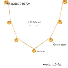 18K Gold-Plated Scallop Charm Necklace