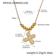 Cubic Zirconia Initial Pendant Necklace