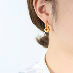 Stone Accent Multi-Ring Hoop Earrings