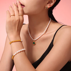 Freshwater Pearl Bead Bracelet